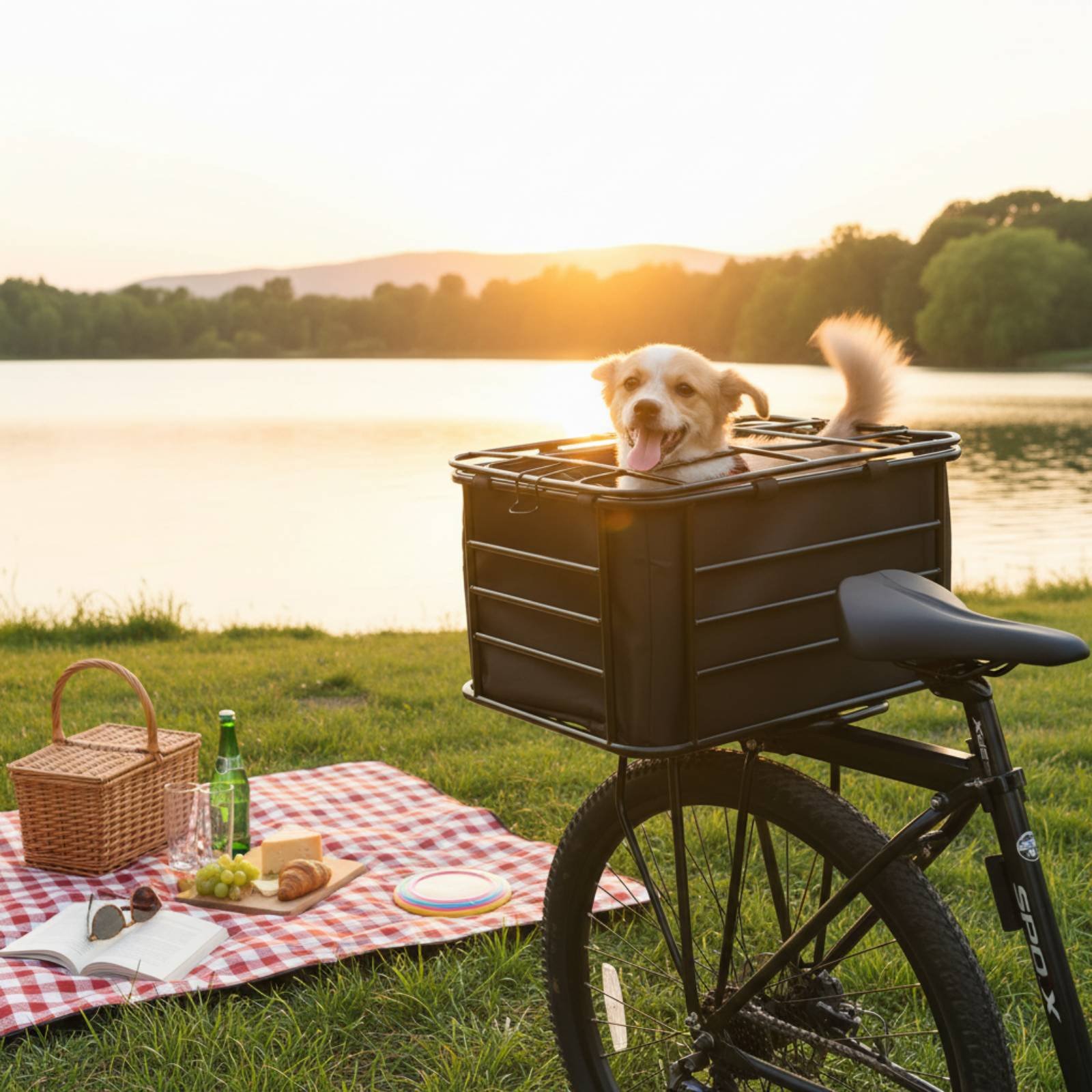 Bike Cargo Rack - Cestino Porta Cani da Bici, Robusto