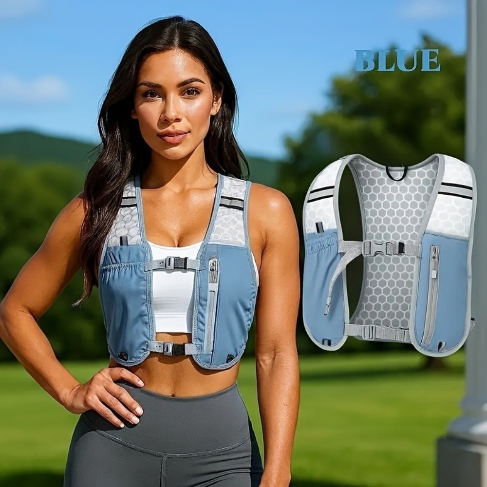 Reflective Cycling Vest - Gilet da Corsa Impermeabile in Nylon