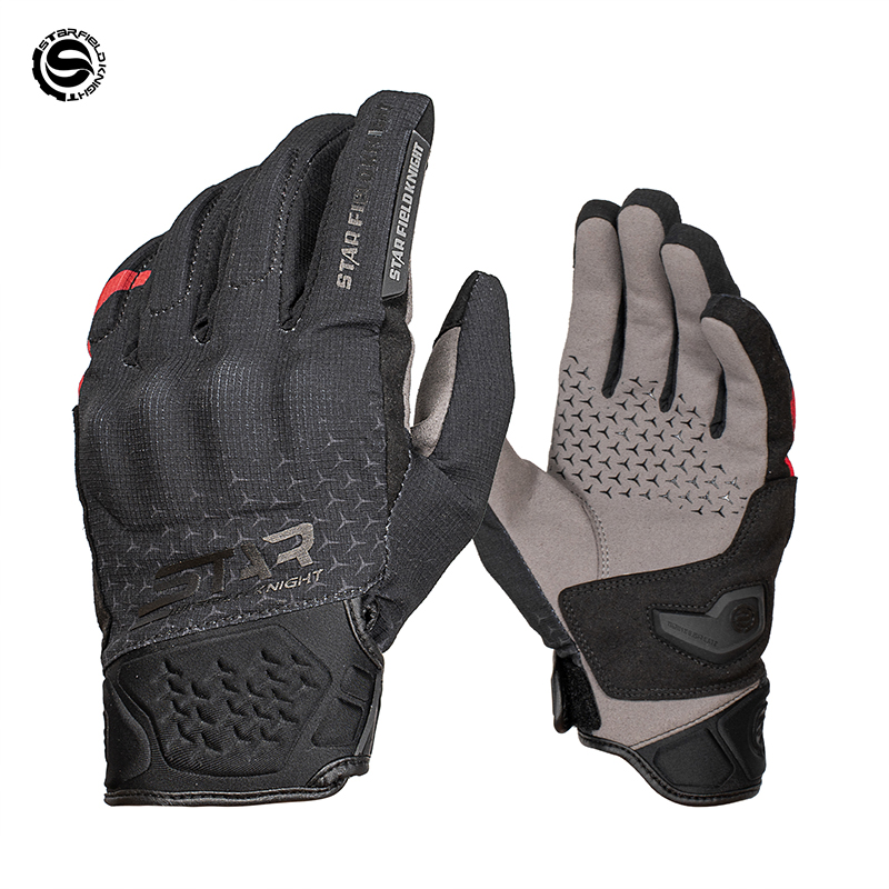 Cycling Gear Black - Guanti da Moto SFK Neri Impermeabili