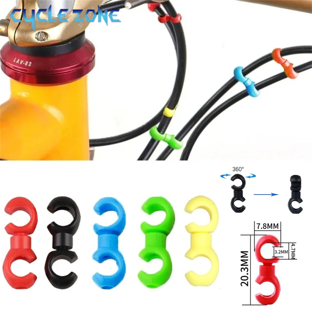 Cycling Gear Guide - 10 Pezzi Clip per Cavi Bici