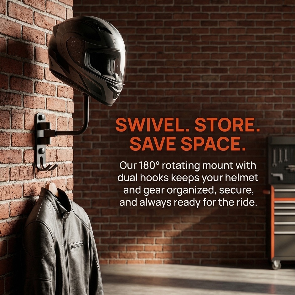 Cycling Gear Wall Mount - Supporto per Casco in Lega di