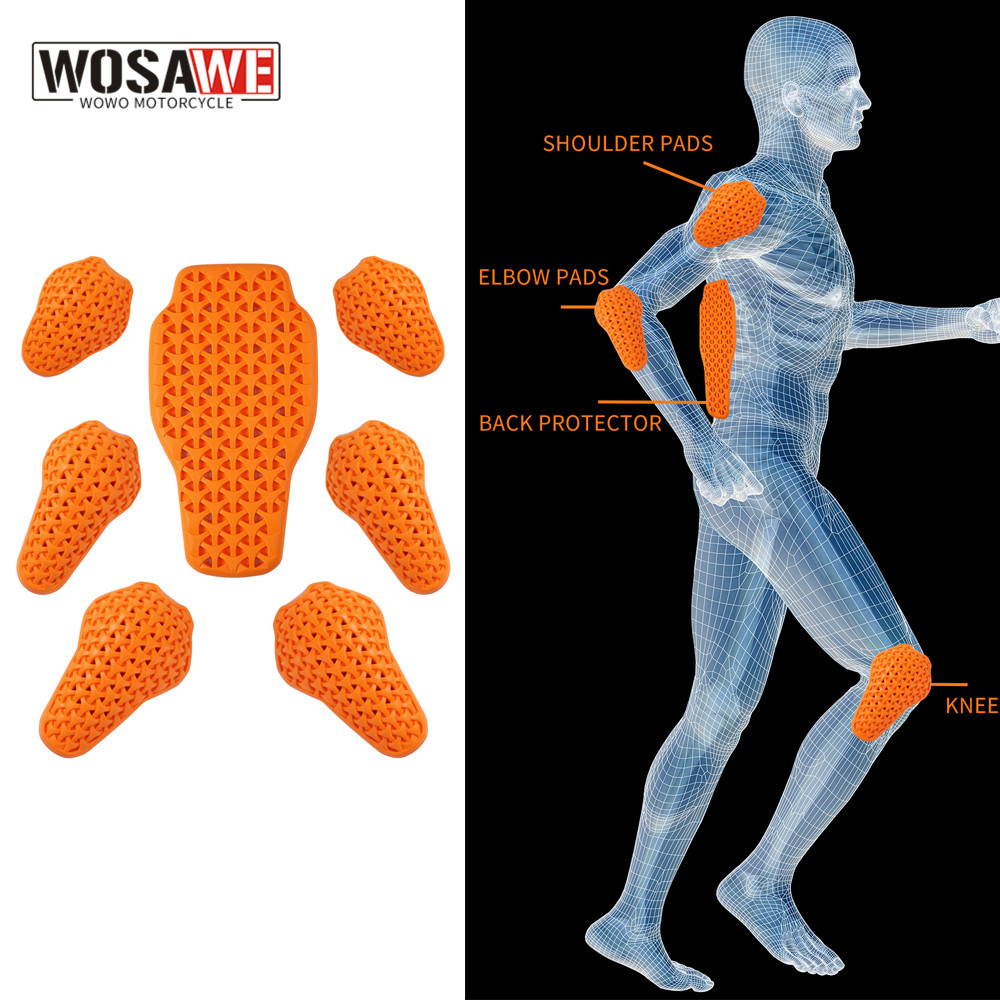 Cycling Gear Padding - WOSAWE Giacca da moto Fodera Protezioni