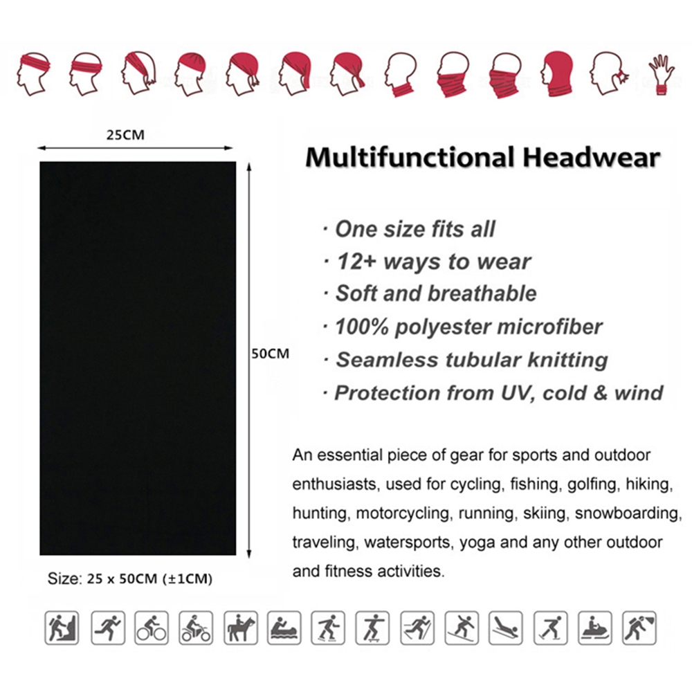 Bandane tinta unita senza cuci - Cycling Gear Black recensione e prezzo